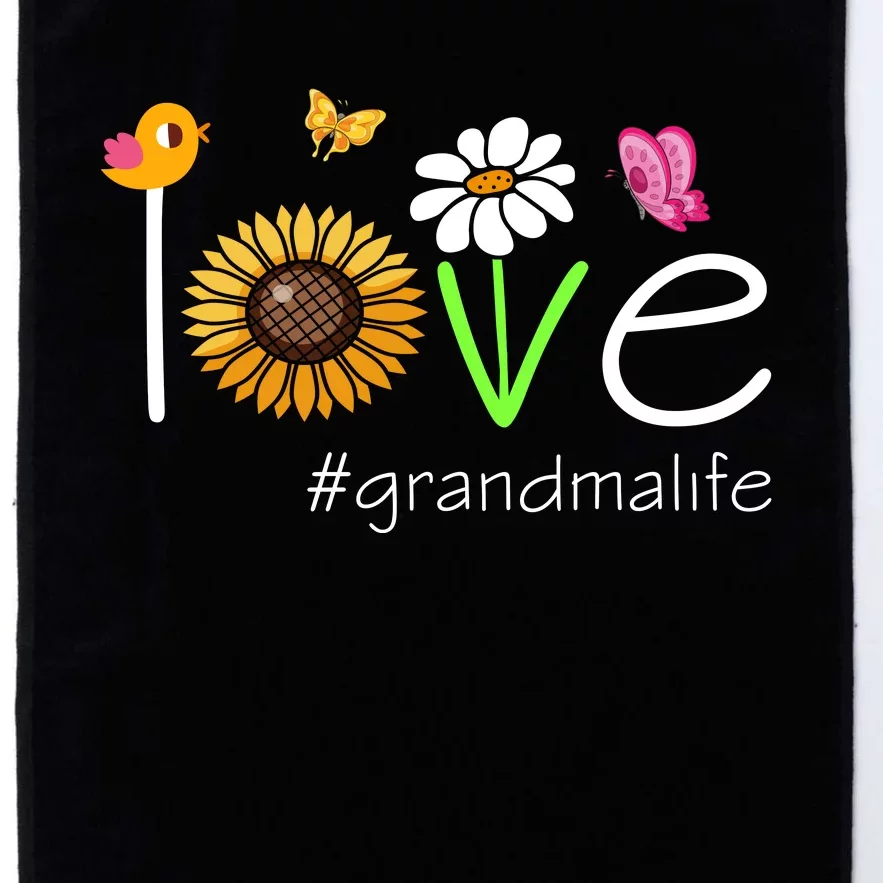 Love Grandma Life Cute Matching Family Platinum Collection Golf Towel