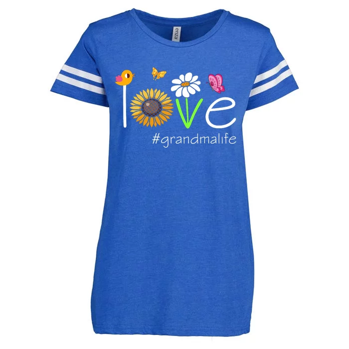 Love Grandma Life Cute Matching Family Enza Ladies Jersey Football T-Shirt