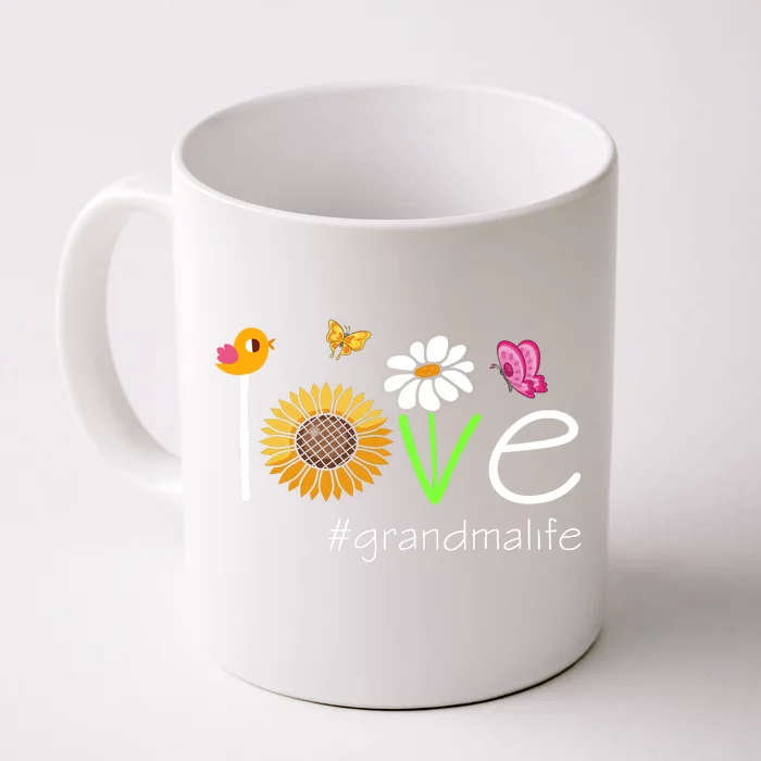 Love Grandma Life Cute Matching Family Front & Back Coffee Mug