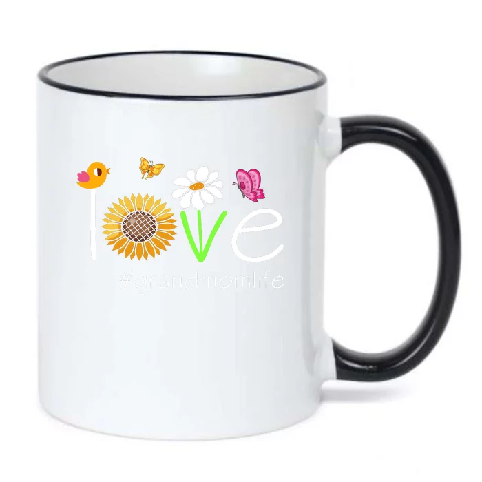 Love Grandmom Life Cute Matching Family Black Color Changing Mug