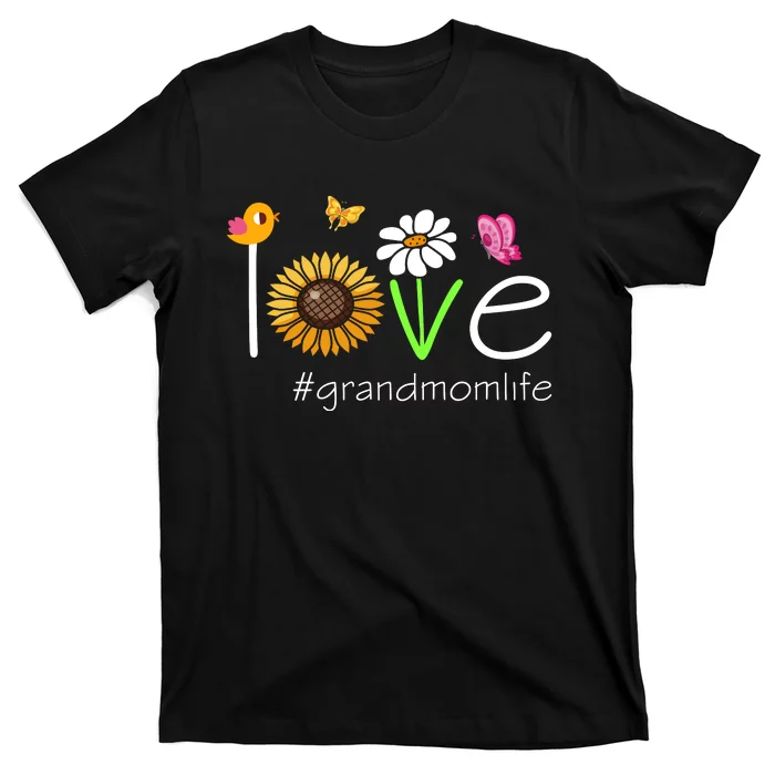 Love Grandmom Life Cute Matching Family T-Shirt