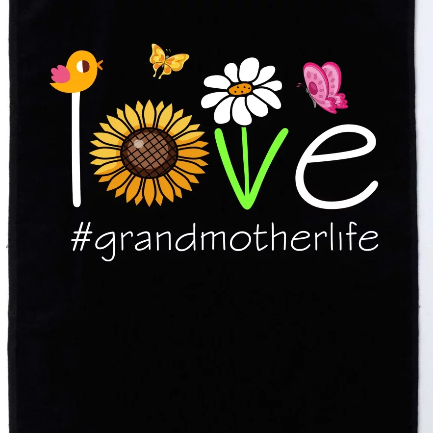 Love Grandmother Life Cute Matching Family Platinum Collection Golf Towel