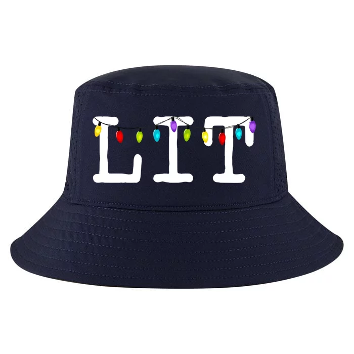 Let's Get Lit Funny Christmas Ing It's Lit Xmas Lights Gift Cool Comfort Performance Bucket Hat