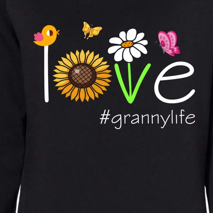 Love Granny Life Cute Matching Family Womens California Wash Sweatshirt