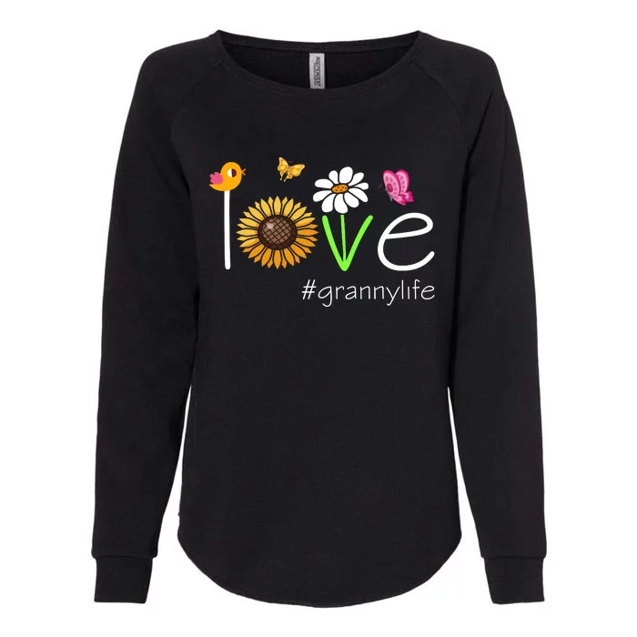 Love Granny Life Cute Matching Family Womens California Wash Sweatshirt