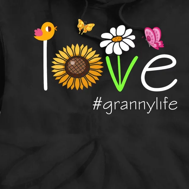 Love Granny Life Cute Matching Family Tie Dye Hoodie