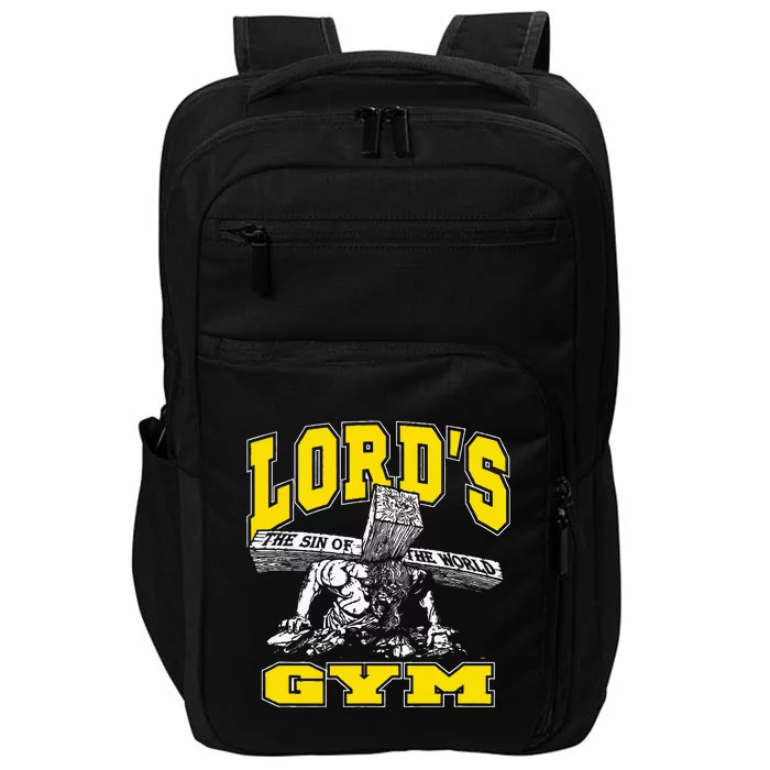 Lords Gym LordS The Sin Of World Jesus Impact Tech Backpack