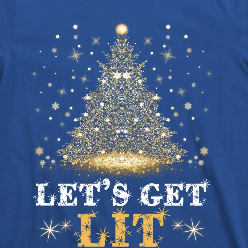 Let's Get Lit Funny Christmas Ing Gift Xmas Lights Gift T-Shirt