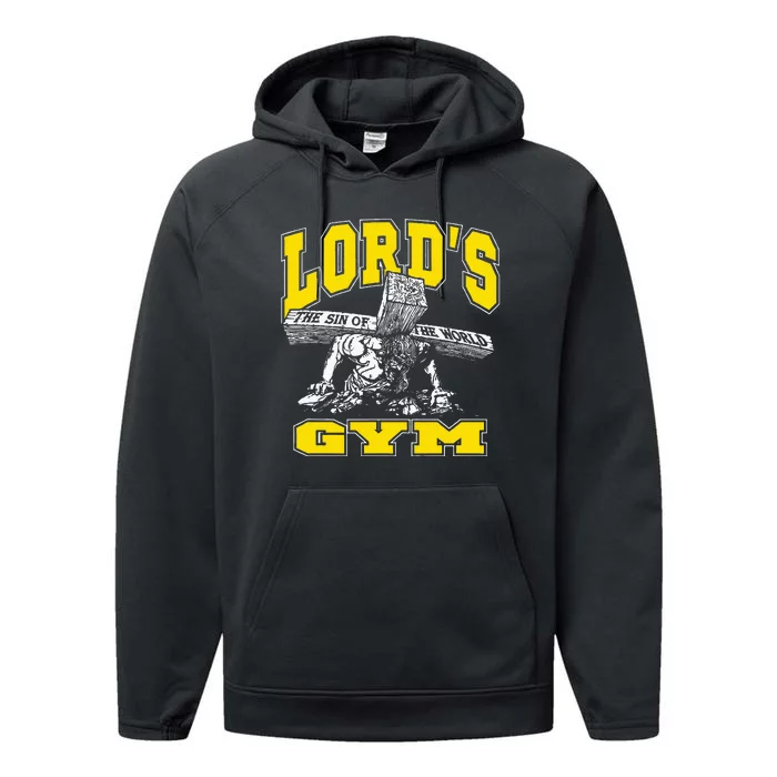 Lords Gym LordS The Sin Of World Jesus Performance Fleece Hoodie