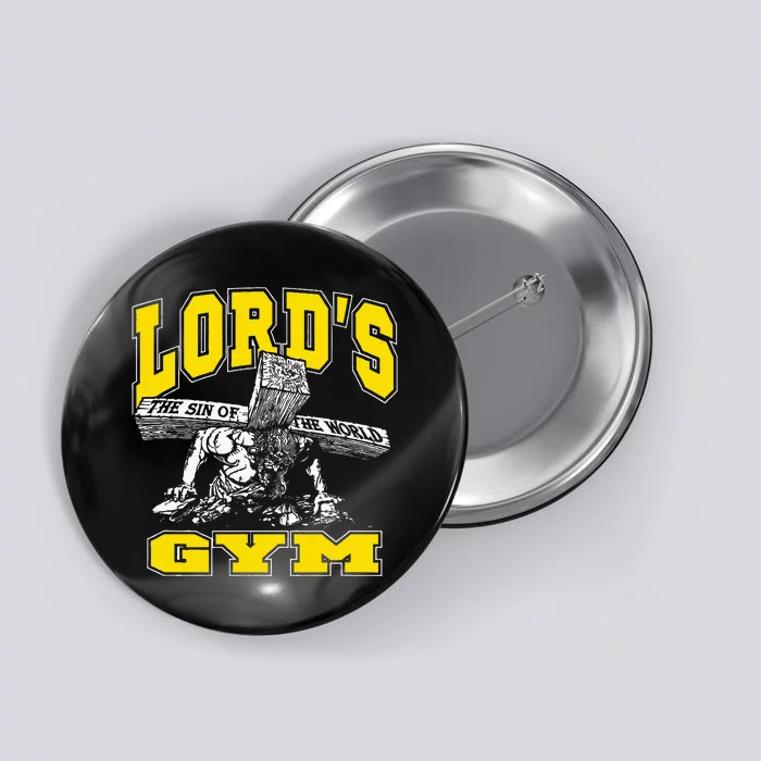 Lords Gym LordS The Sin Of World Jesus Button