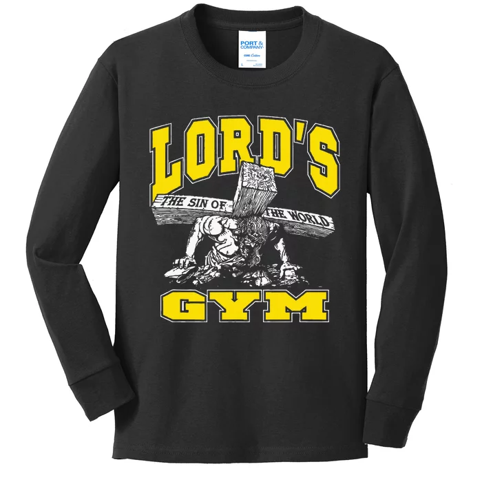 Lords Gym LordS The Sin Of World Jesus Kids Long Sleeve Shirt