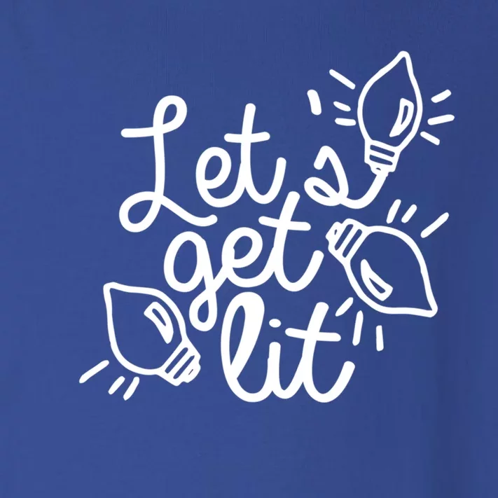 Let Get Lit Party Christmas Xmas Vibe Lit Af Ing Pun Great Gift Toddler Long Sleeve Shirt