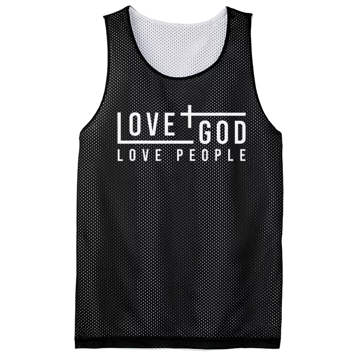 Love God Love People Mesh Reversible Basketball Jersey Tank