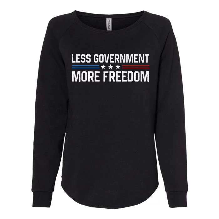 Less Government More Freedom More Liberty Political Womens California Wash Sweatshirt