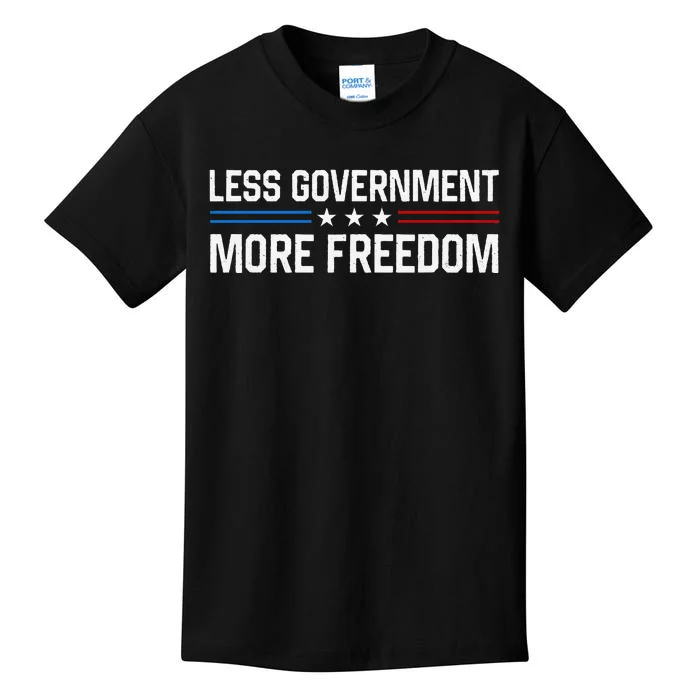 Less Government More Freedom More Liberty Political Kids T-Shirt