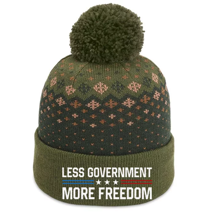 Less Government More Freedom More Liberty Political The Baniff Cuffed Pom Beanie