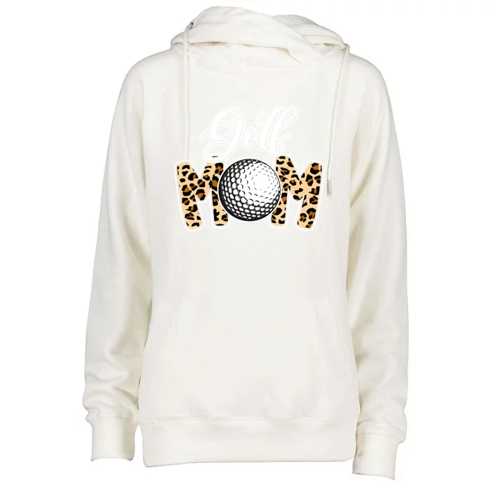 Leopard Golf Mom Life Game Day Mama Mothers Day Funny Gift Womens Funnel Neck Pullover Hood