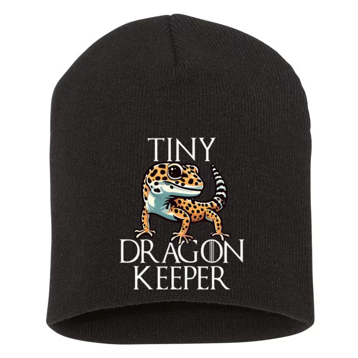 Leopard Gecko Mom For Women Tiny Dragon Short Acrylic Beanie