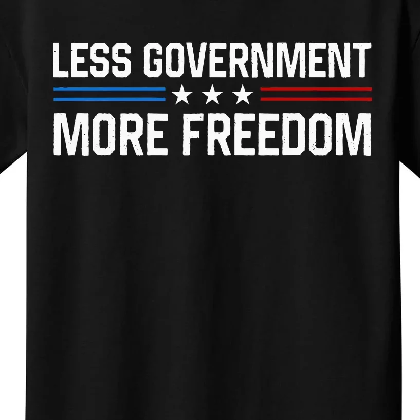 Less Government More Freedom More Liberty Political Kids T-Shirt