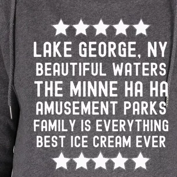 Lake George New York Beautiful Waters Amusement Parks Fun Womens Funnel Neck Pullover Hood