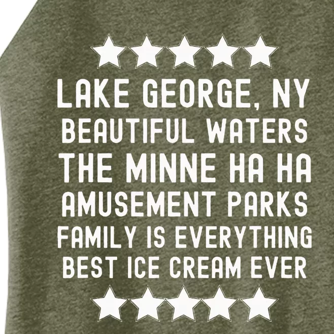 Lake George New York Beautiful Waters Amusement Parks Fun Women’s Perfect Tri Rocker Tank