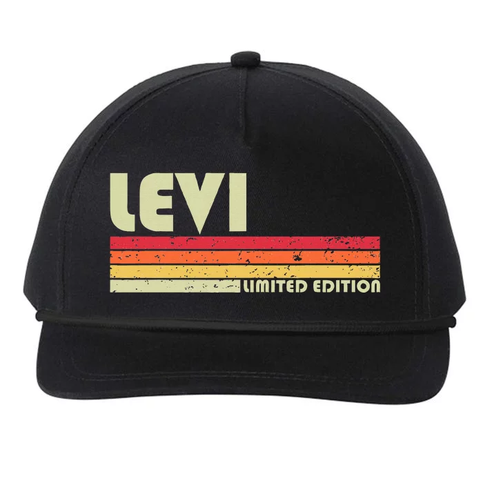 Levi Gift Name Personalized Funny Retro Vintage Birthday Snapback Five-Panel Rope Hat