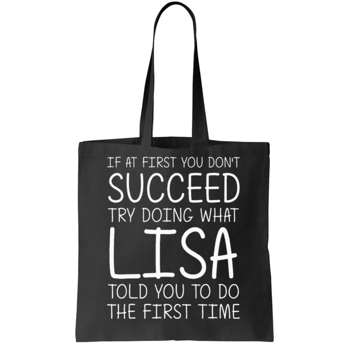 Lisa Gift Name Personalized Birthday Funny Christmas Joke Tote Bag