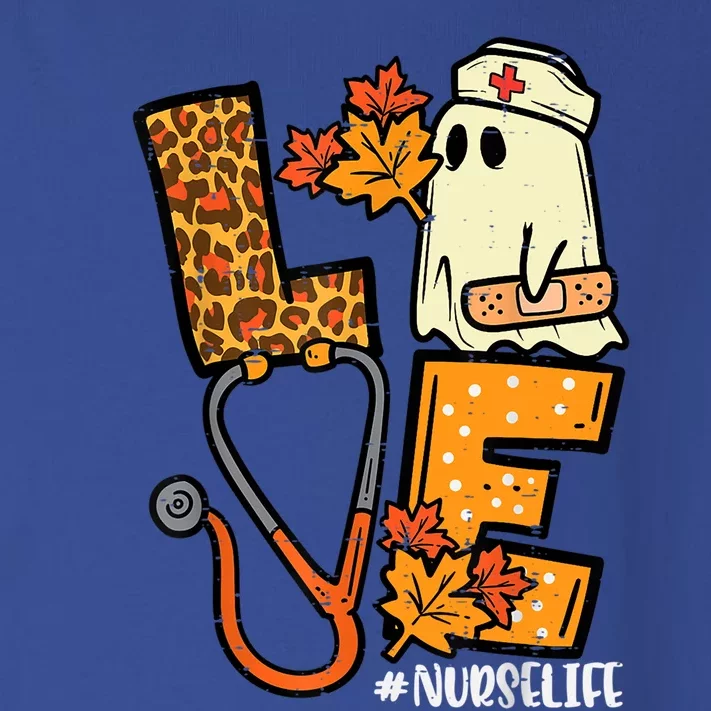 Leopard Ghost Nurse Halloween Costume Fall Scrub Top Great Gift Toddler Long Sleeve Shirt