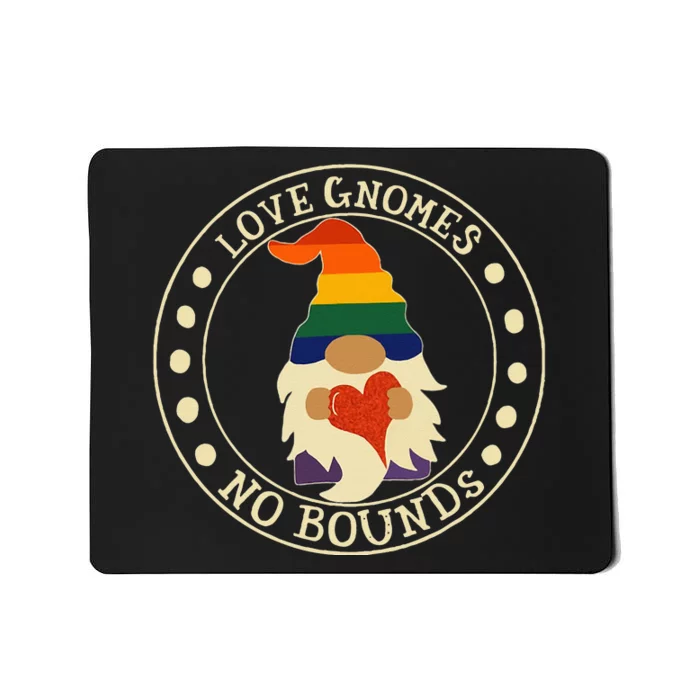 Love Gnomes No Bounds Gnome LGBT Pride Mousepad