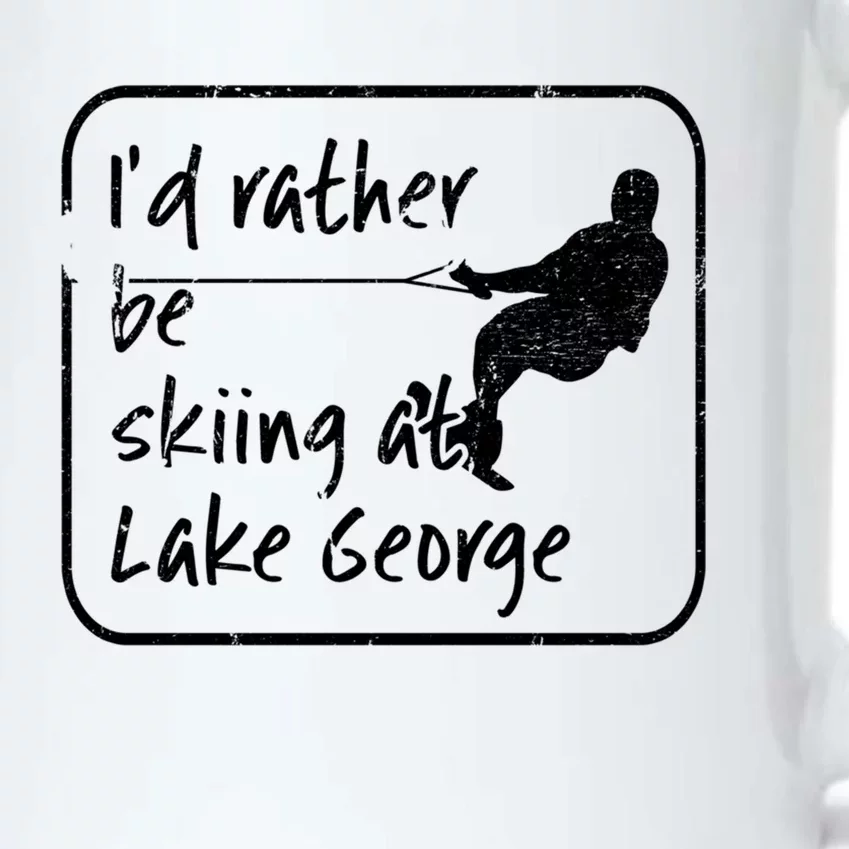 Lake George New York Id Rather Be Water Skiing Great Gift Black Color Changing Mug