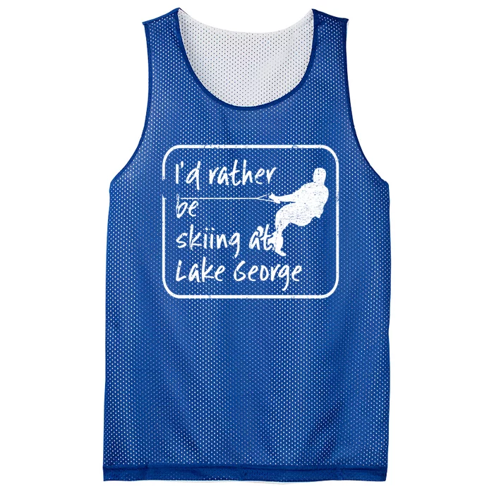 Lake George New York Id Rather Be Water Skiing Great Gift Mesh Reversible Basketball Jersey Tank