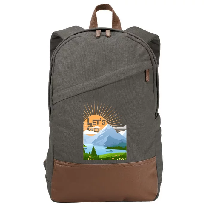 Let's Go Nature Fan Cotton Canvas Backpack