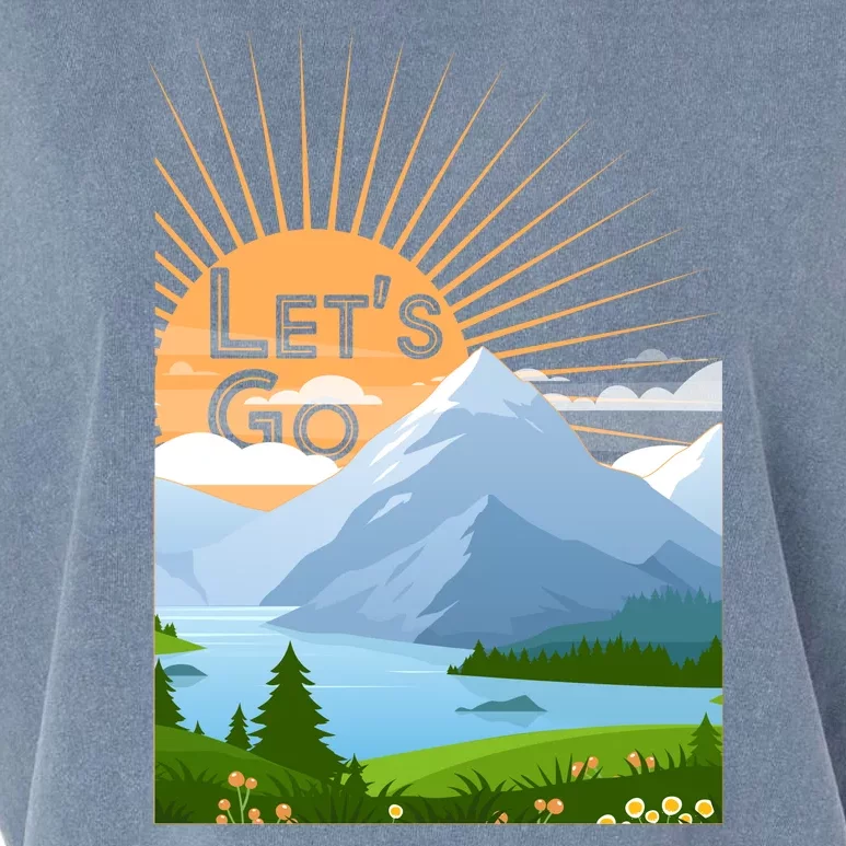 Let's Go Nature Fan Garment-Dyed Women's Muscle Tee