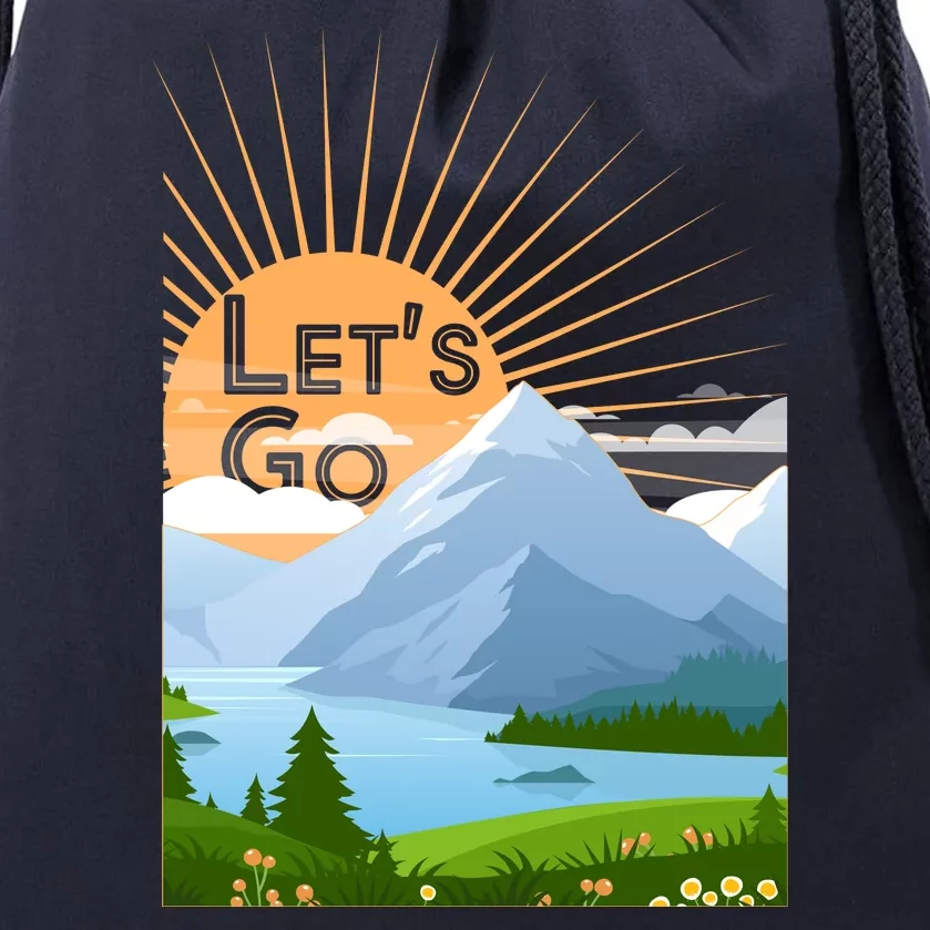 Let's Go Nature Fan Drawstring Bag