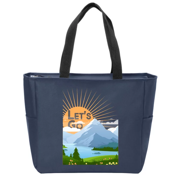 Let's Go Nature Fan Zip Tote Bag