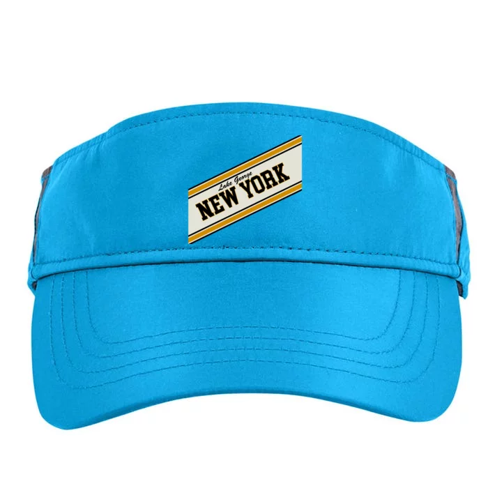 Lake George New York Varsity Logo Adult Drive Performance Visor