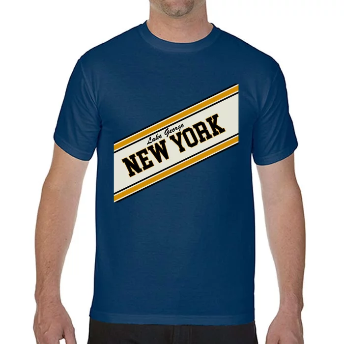 Lake George New York Varsity Logo Comfort Colors T-Shirt