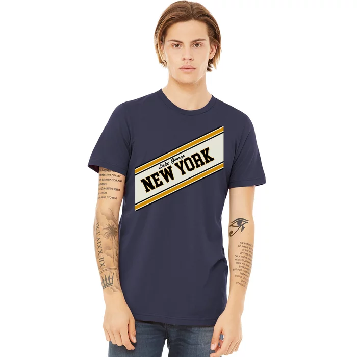 Lake George New York Varsity Logo Premium T-Shirt