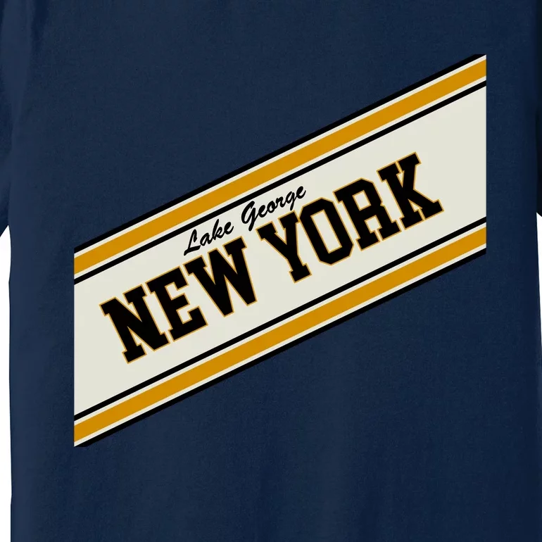 Lake George New York Varsity Logo Premium T-Shirt