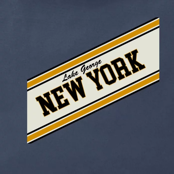 Lake George New York Varsity Logo Zip Tote Bag