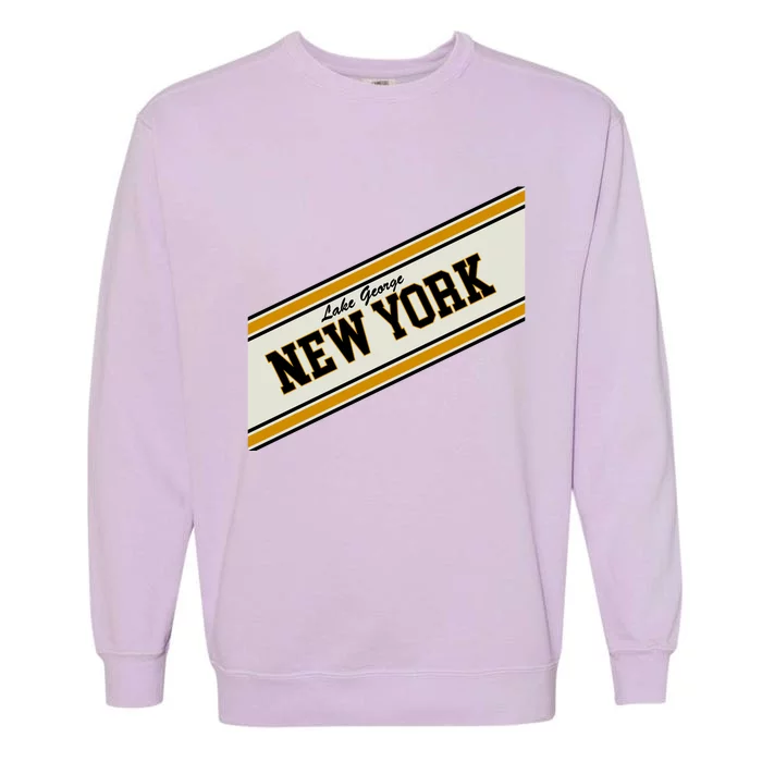 Lake George New York Varsity Logo Garment-Dyed Sweatshirt