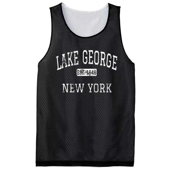 Lake George New York NY Vintage Mesh Reversible Basketball Jersey Tank