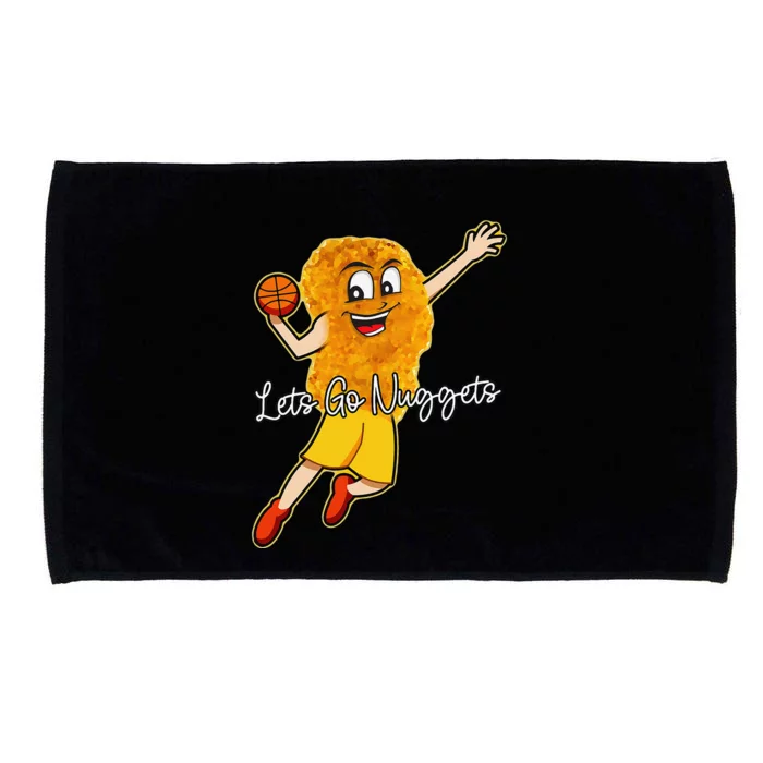 Lets Go Nuggets Chicken Nugget Basketball Player Microfiber Hand Towel