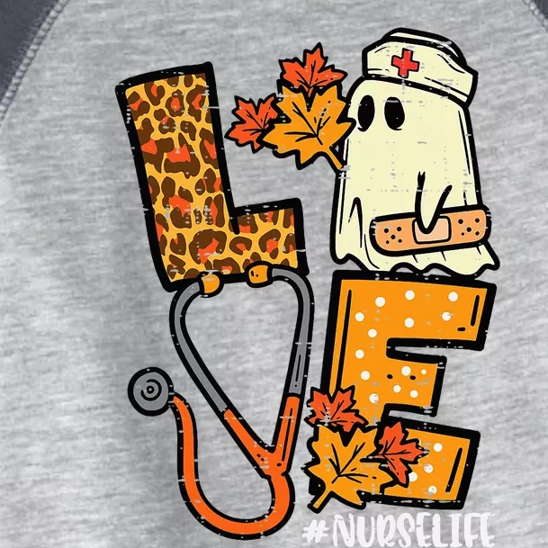 Leopard Ghost Nurse Halloween Costume Fall Toddler Fine Jersey T-Shirt