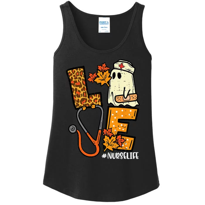 Leopard Ghost Nurse Halloween Outfit Autumn Ladies Essential Tank