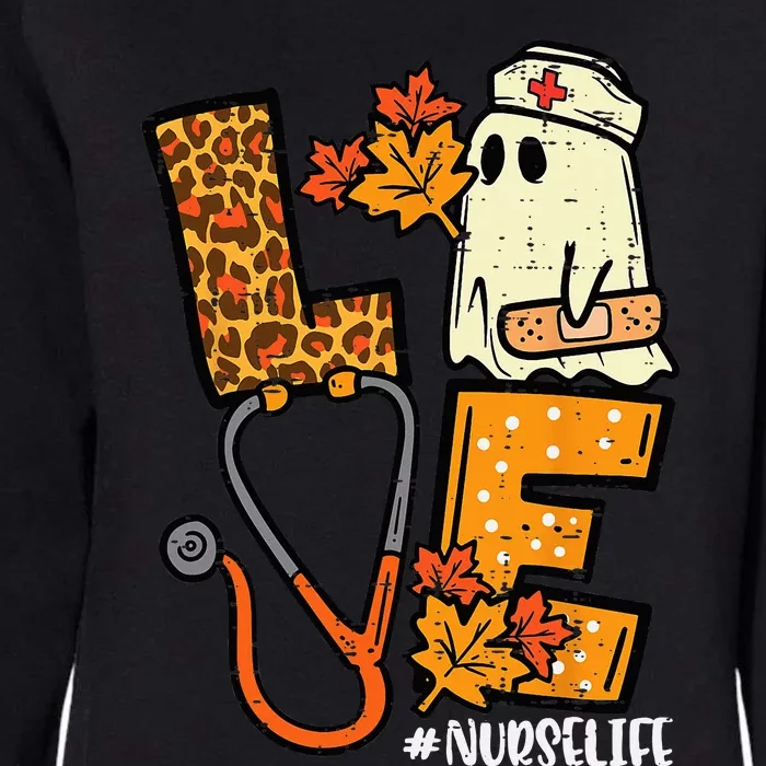 Leopard Ghost Nurse Halloween Outfit Autumn Womens California Wash Sweatshirt