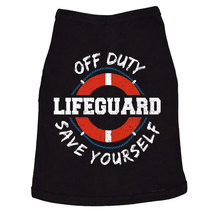 Life Guard Off Duty Lifeguard Save Yourself Doggie Tank