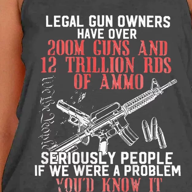 Legal Gun Owners Have Over 200m Guns Women's Knotted Racerback Tank