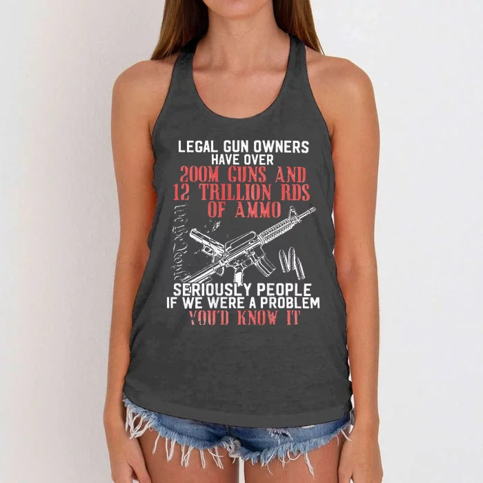 Legal Gun Owners Have Over 200m Guns Women's Knotted Racerback Tank