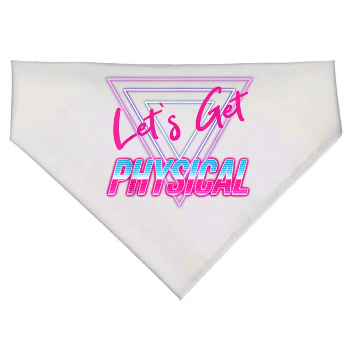 Lets Get Physical Workout Gym Tee 80's Retro Vintage USA-Made Doggie Bandana